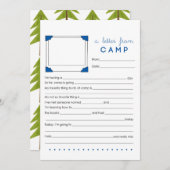 キャンプの手紙の便箋 ノートカード (正面/裏面)