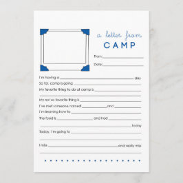 キャンプの手紙の便箋 ノートカード