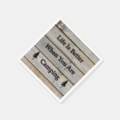 キャンプの方が生活が良い スタンダードカクテルナプキン (角)