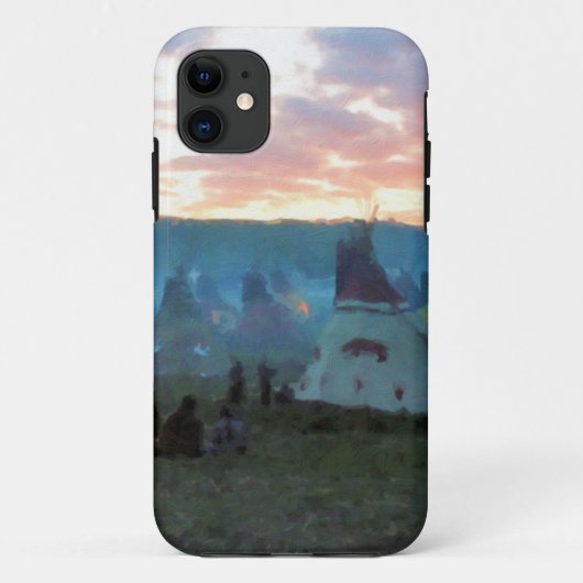 キャンプの日没 Case-Mate iPhoneケース (裏面)