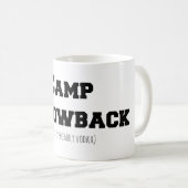 キャンプの時代遅れの(これはおそらくウォッカです)マグ コーヒーマグカップ (正面右)