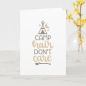 キャンプの毛が気にない カード (黄色い花)