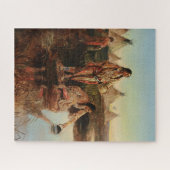 「キャンプの水」カウボーイアート:チャールズ·ラッセル ジグソーパズル (横)
