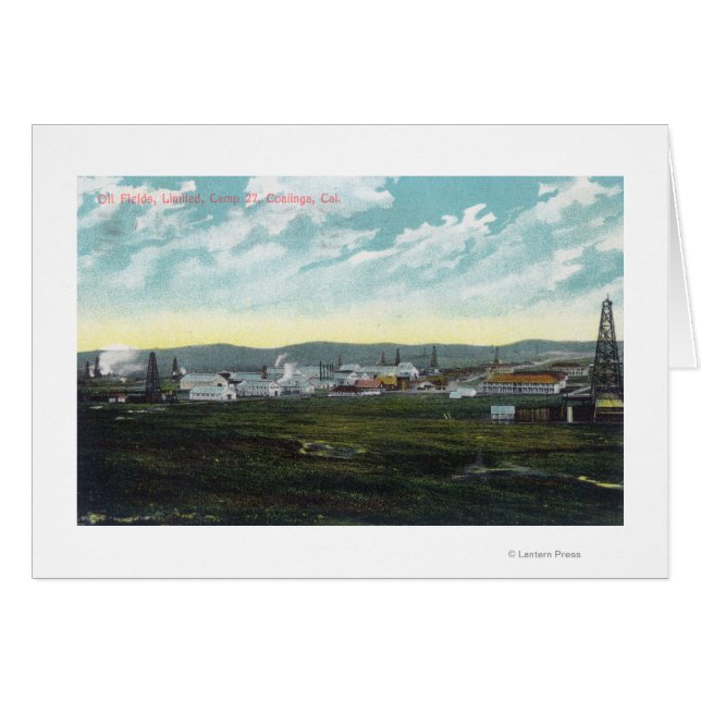 キャンプの空中表示27油フィールドCoalinga, CA (正面横)