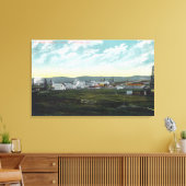 キャンプの空中表示27油フィールドCoalinga, CA キャンバスプリント (インサイチュ (リビング))