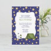 キャンプの誕生会の招待 招待状 (スタンド正面)