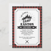 キャンプの誕生日のパーティの招待状 招待状 (正面)