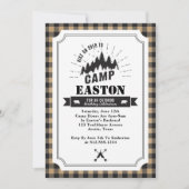キャンプの誕生日のパーティの招待状 招待状 (正面)