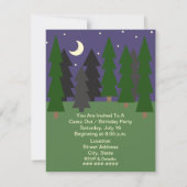 キャンプの誕生日の招待状-キャンプの火 招待状 (裏面)