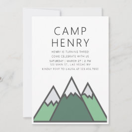 キャンプの誕生日パーティー招待状 招待状