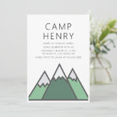 キャンプの誕生日パーティー招待状 招待状 (スタンド正面)