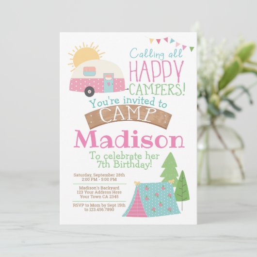 キャンプの誕生日 招待状 (スタンド正面)