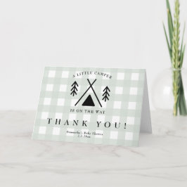 キャンプの赤ちゃんシャワー – ありがとう サンキューカード