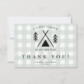 キャンプの赤ちゃんシャワー – ありがとう サンキューカード (正面)
