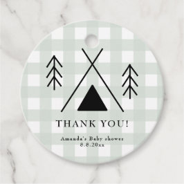 キャンプの赤ちゃんシャワー – ありがとう フェイバータグ