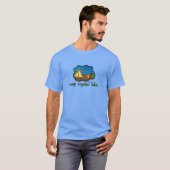 キャンプの透明な湖水の休暇のティーをドライブイン Tシャツ (正面フル)