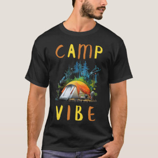 キャンプの雰囲気 キャンピング愛好家 レトロ Tシャツ