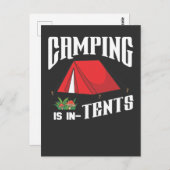 キャンプはキャンパーのためのテントおもしろいギフトの中にある ポストカード (正面/裏面)