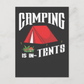 キャンプはキャンパーのためのテントおもしろいギフトの中にある ポストカード (正面)
