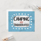 キャンプはグリーティングカードが過小評価されている カード (正面/裏面インサイチュ)