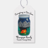 キャンプはジャムテントとジャーの山々 ギフトタグ (正面)