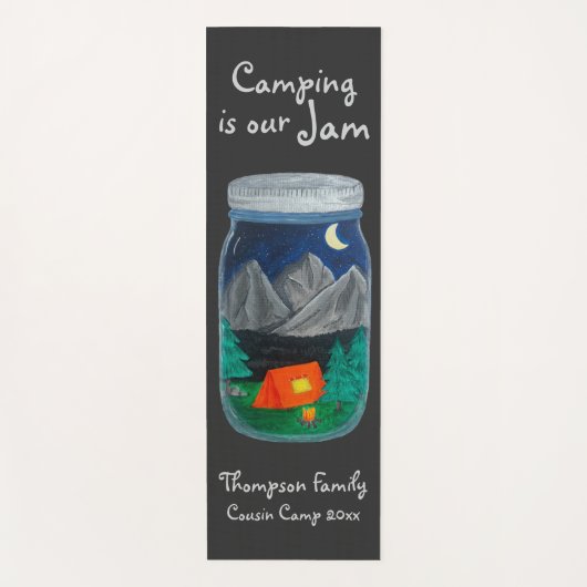 キャンプはジャムテントとジャーの山々 ヨガマット (正面)