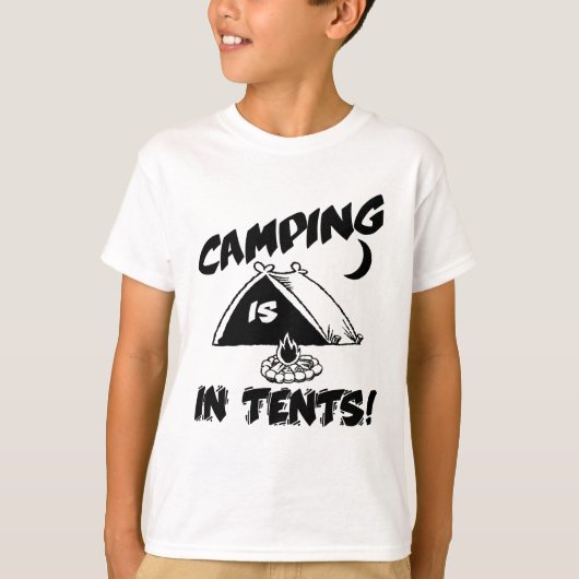 キャンプはテントのシャツ Tシャツ (正面)