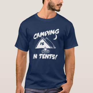 キャンプはテントのワイシャツにあります Tシャツ