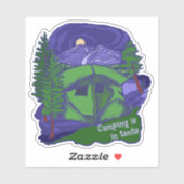 キャンプはテントの中にステッカー シール (シート)