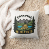 キャンプはテントの中 クッション (ブランケット)