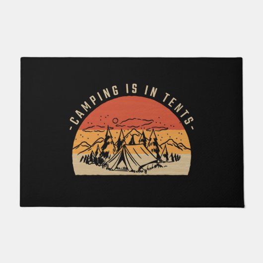 キャンプはテントの中 ドアマット (正面)