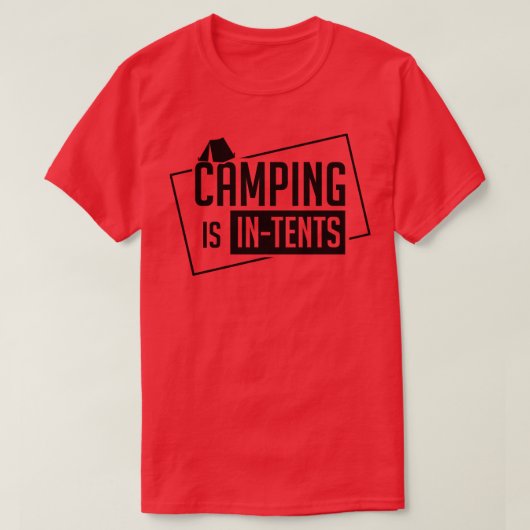 キャンプはテント内1 Tシャツ (デザイン正面)