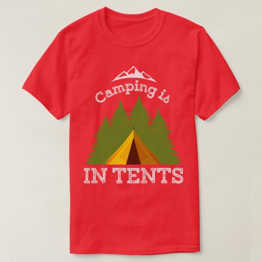 キャンプはテント2 Tシャツ (デザイン正面)