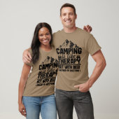 キャンプはビールを飲むセラピー Funny キャンパー Tシャツ (ユニセックス)