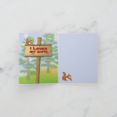 キャンプはメッセージカード感謝していしています サンキューカード (内部)