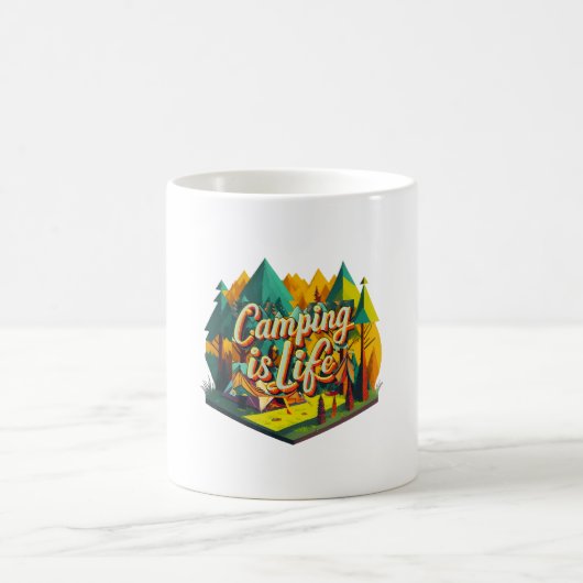 キャンプは人生 コーヒーマグカップ (中央)