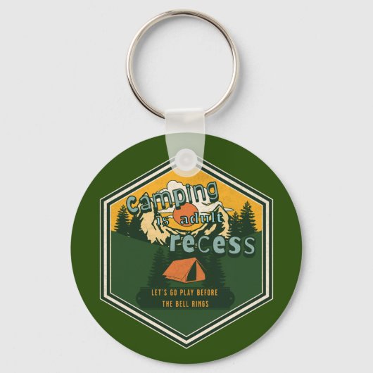 キャンプは大人のくぼみ遊だ キーホルダー (正面)