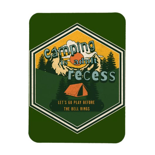 キャンプは大人のくぼみ遊だ マグネット (縦)
