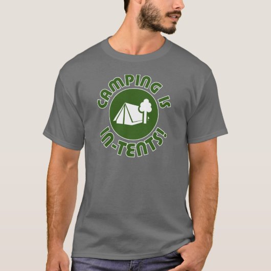 キャンプは意思です Tシャツ (正面)