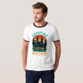 キャンプは最高 ビールでさらに最高に Tシャツ (正面フル)