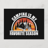 キャンプは私お気に入りののシーズンカおもしろいンパースローガン シーズンポストカード (正面)