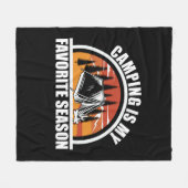 キャンプは私お気に入りののシーズンカおもしろいンパースローガン フリースブランケット (正面(横))