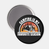 キャンプは私お気に入りののシーズンカおもしろいンパースローガン マグネット (正面/裏面)