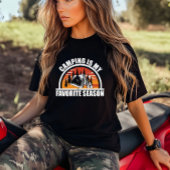 キャンプは私お気に入りののシーズンカおもしろいンパースローガン Tシャツ