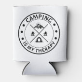 キャンプは私のセラピーでキャンプ好き 缶クーラー (正面)