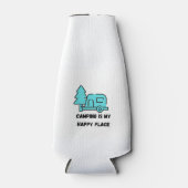 キャンプは私のハッピープレイスオンアボトルクール ボトルクーラー (正面)