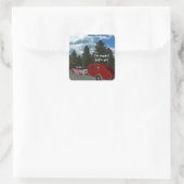 キャンプは私のライフトラベルスクエアステッカー スクエアシール (バッグ)