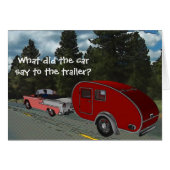 キャンプは私の人生おもしろいの冗談グリーティングカード (正面横)