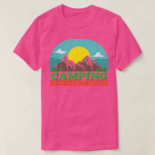 キャンプは私の季節お気に入りのだ Tシャツ (デザイン正面)