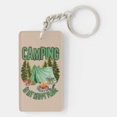 キャンプは私の幸せな場所アクリルのキーチェーン キーホルダー (裏面)